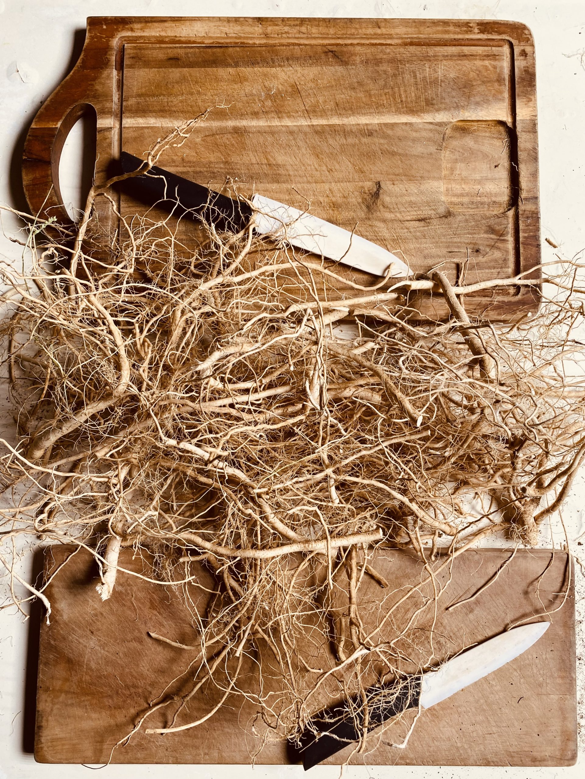 Hanfwurzel Keramikmesser Schneidebrett